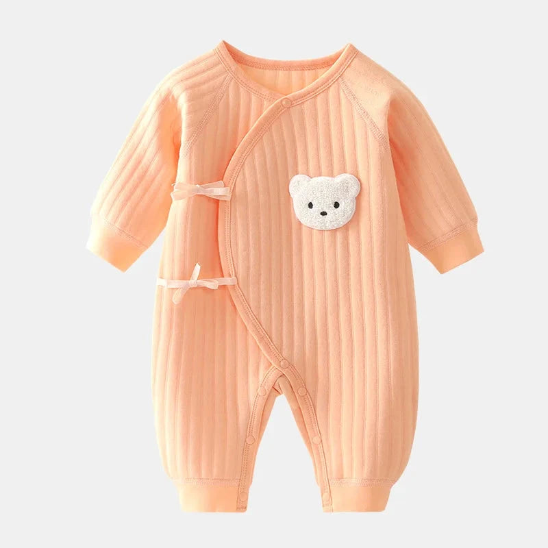Boys Girls Bodysuit Newborn Winter Onesie Clothes Cotton Toddler Home Wear 0-6M Thickened Spring and Autumn Clothing Econic Blanks